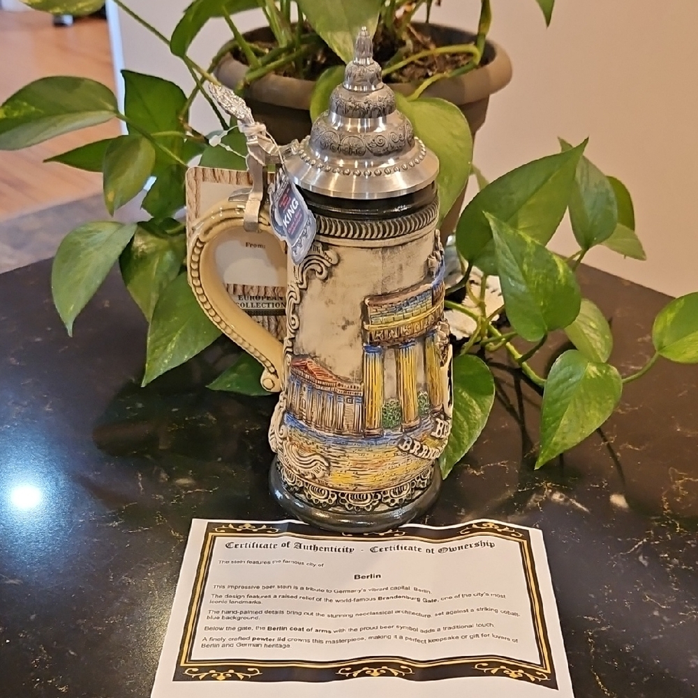 Decorative Beer Stein with Berlin Design